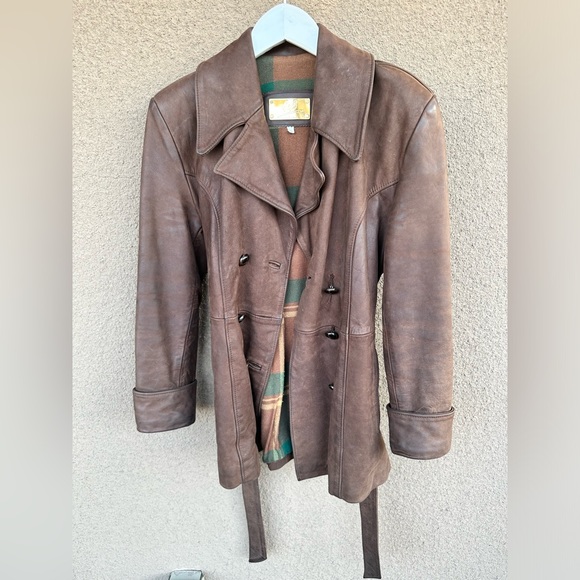 GAB Jackets & Blazers - Authentic GAB Made Italy Leather & Plaid Lining | Size S